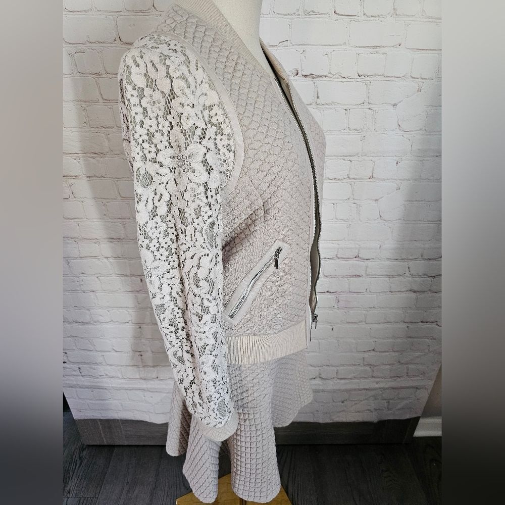 Rebecca Taylor Quilted & Lace Bomber w/ Coordinating Skirt | Size 2-4 | EUC - Picture 7 of 16
